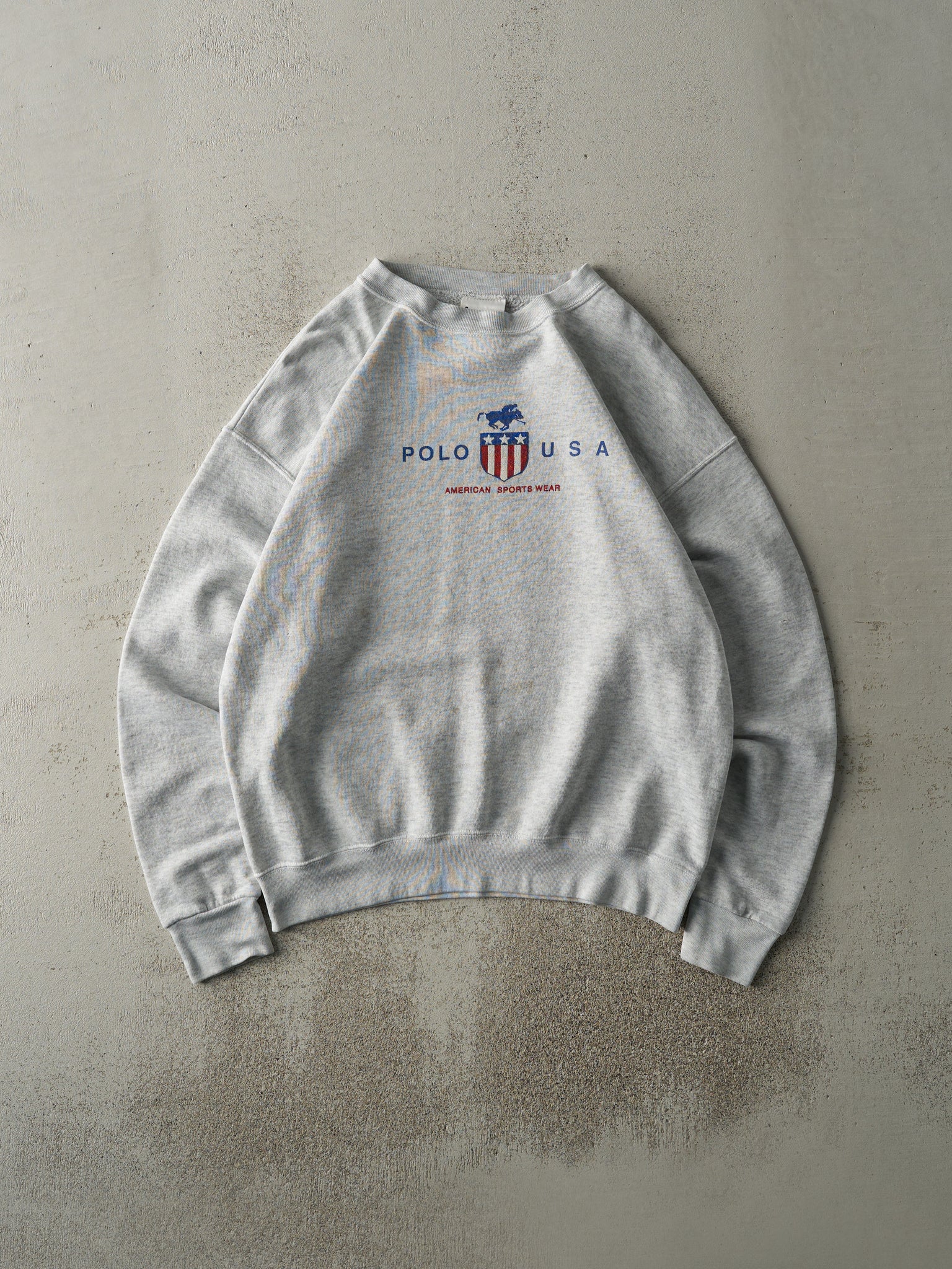 Vintage 90s Heather Grey Polo USA Crewneck (M/L)