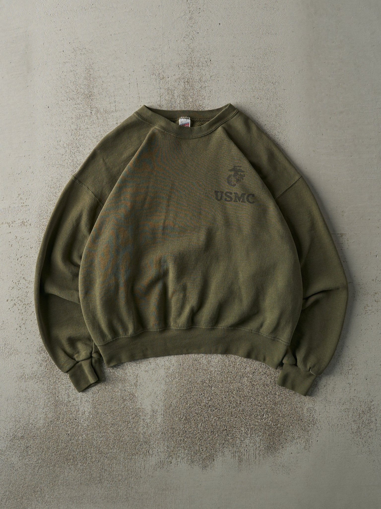 Vintage 90s Army Green USMC Boxy Crewneck (M)