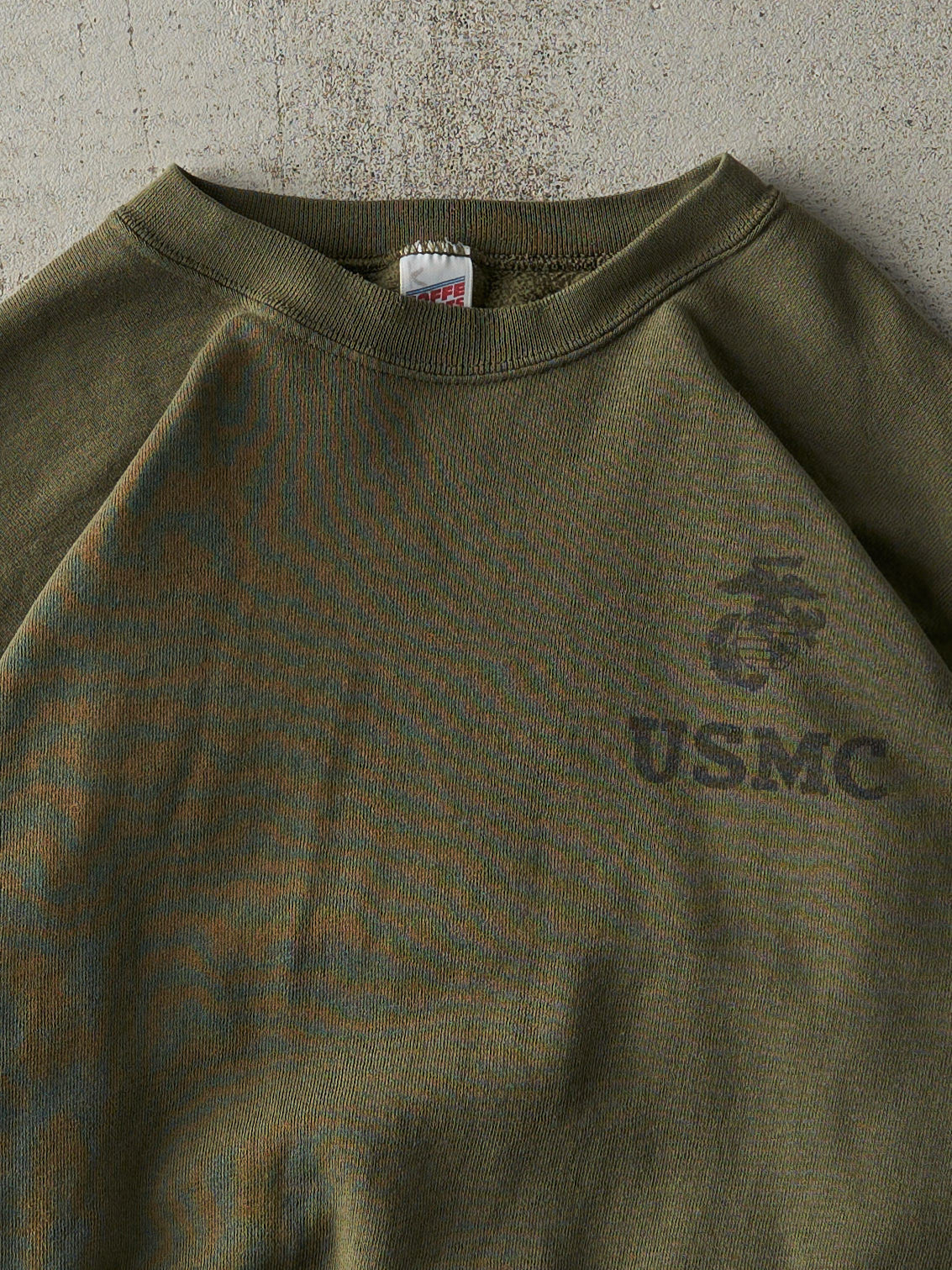 Vintage 90s Army Green USMC Boxy Crewneck (M)