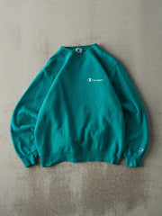 Vintage 90s Teal Embroidered Champion Crewneck (M)