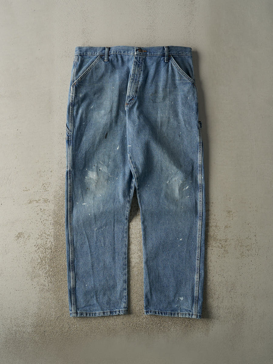 Vintage 90s Mid Wash Rustler Carpenter Jeans (38x32)