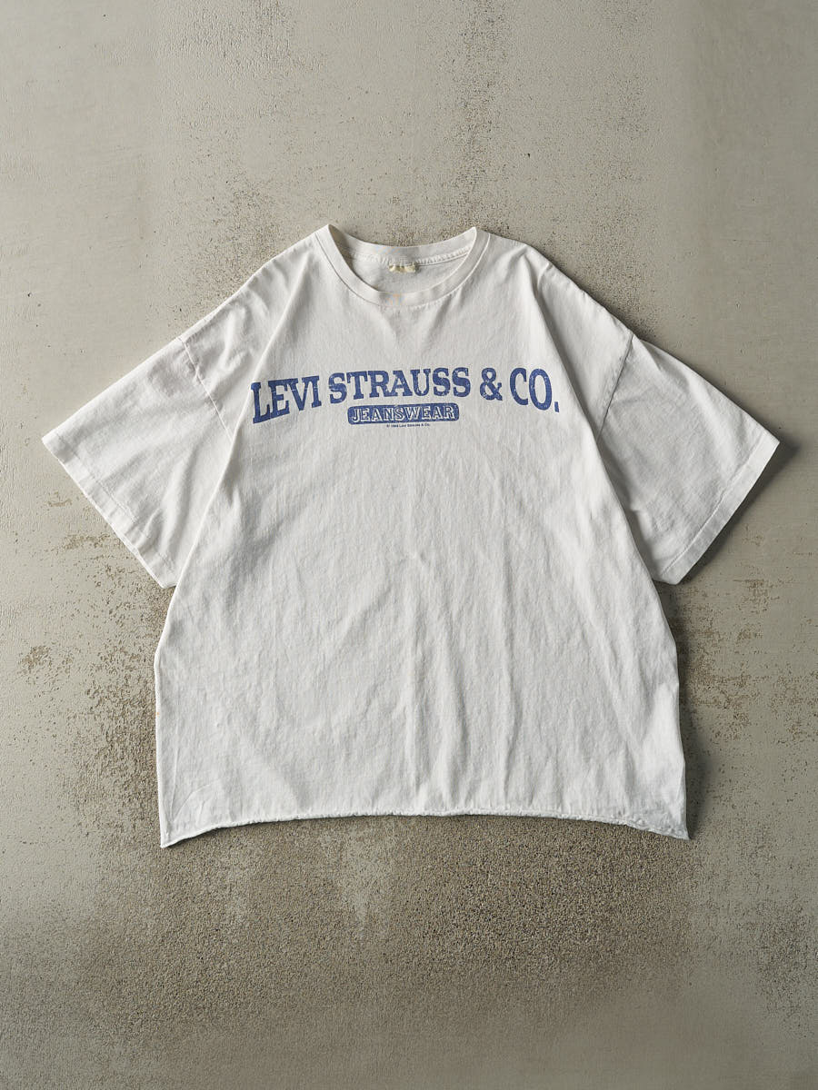 Vintage 95' White Levi's Boxy Single Stitch Tee (L/XL)