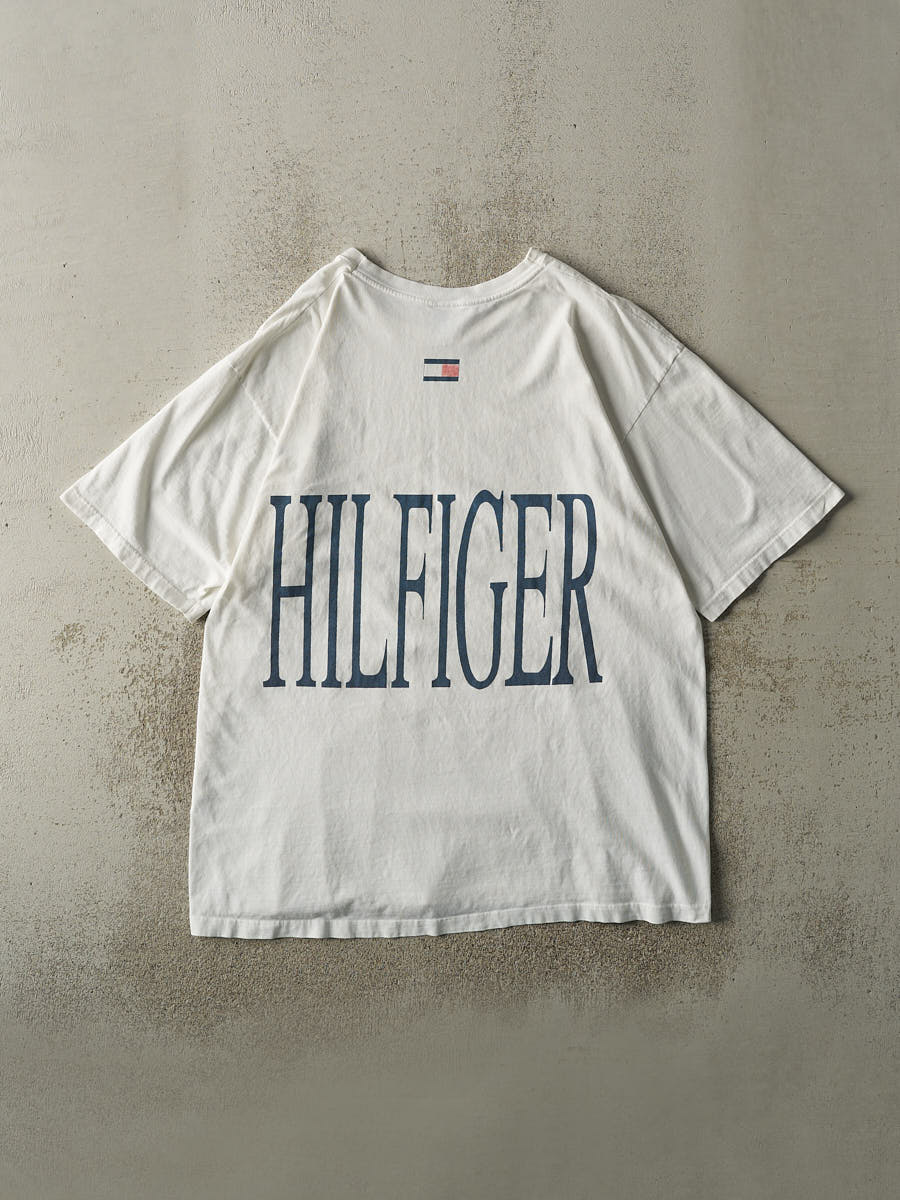 Vintage 90s White Tommy Hilfiger Tee (XL)