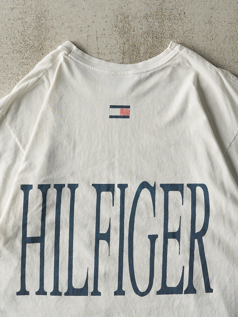 Vintage 90s White Tommy Hilfiger Tee (XL)