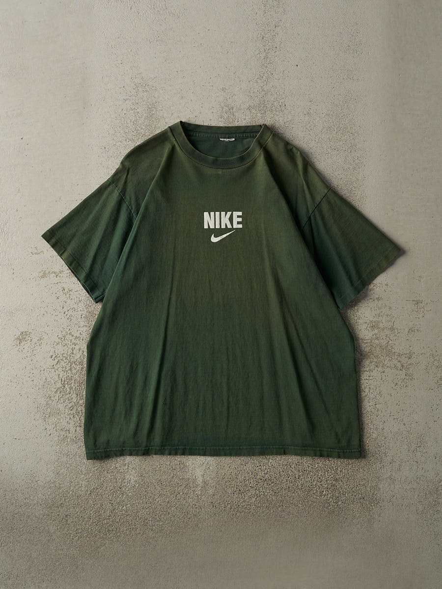 Vintage 90s Sun Faded Green Nike Tee (L/XL)