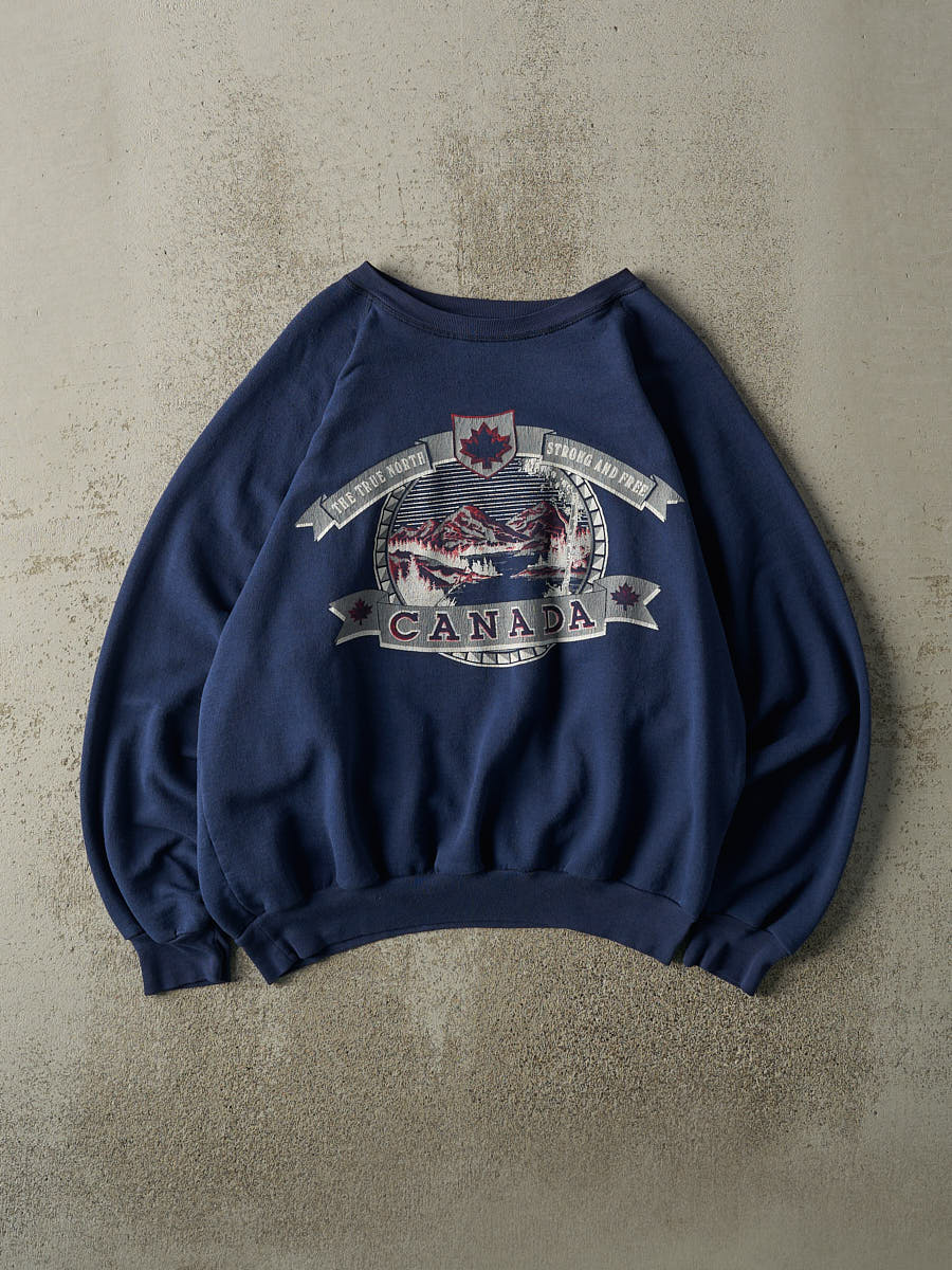 Vintage 80s Navy Blue Canada Crewneck (S/M)