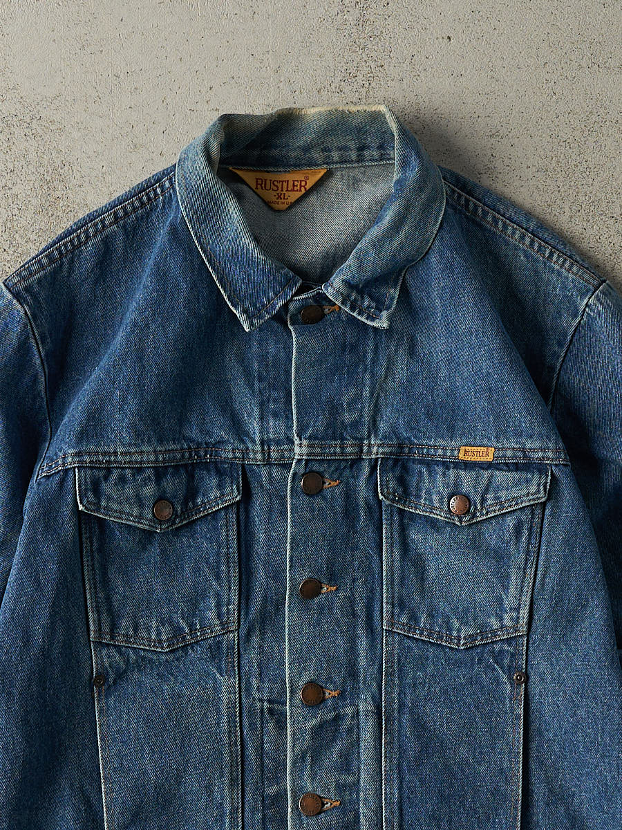 Vintage 70s Mid Wash Rustler Jean Jacket (M/L)