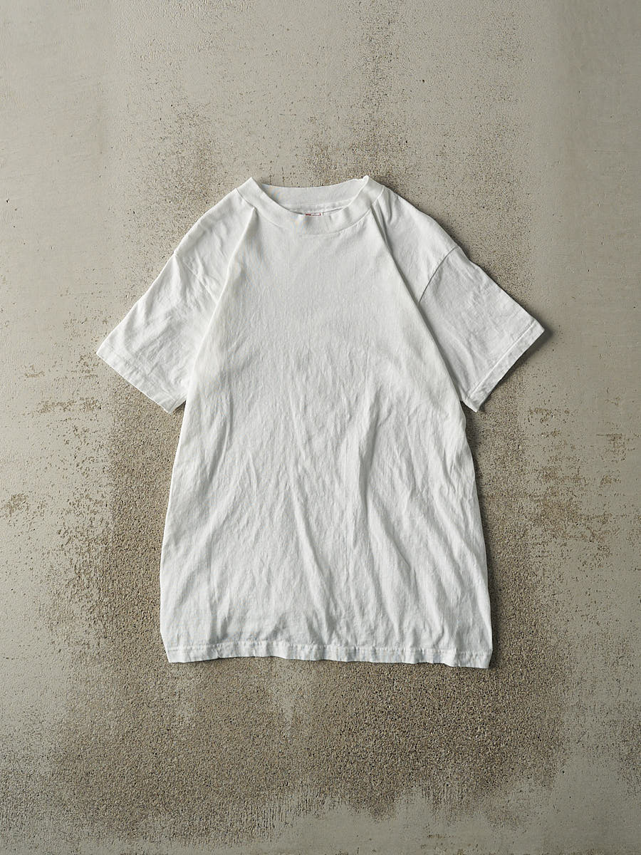 Vintage 80s White Blank Tee (S/M)