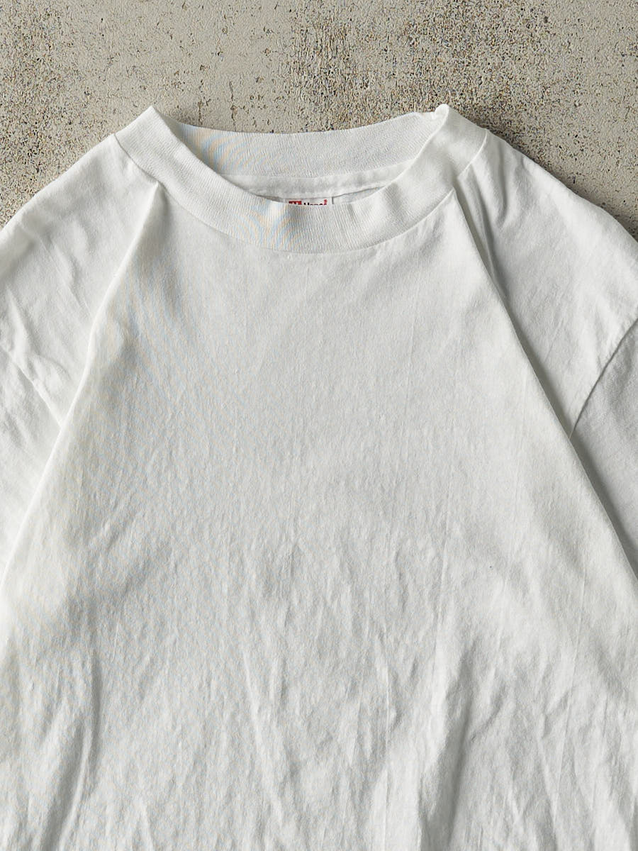 Vintage 80s White Blank Tee (S/M)