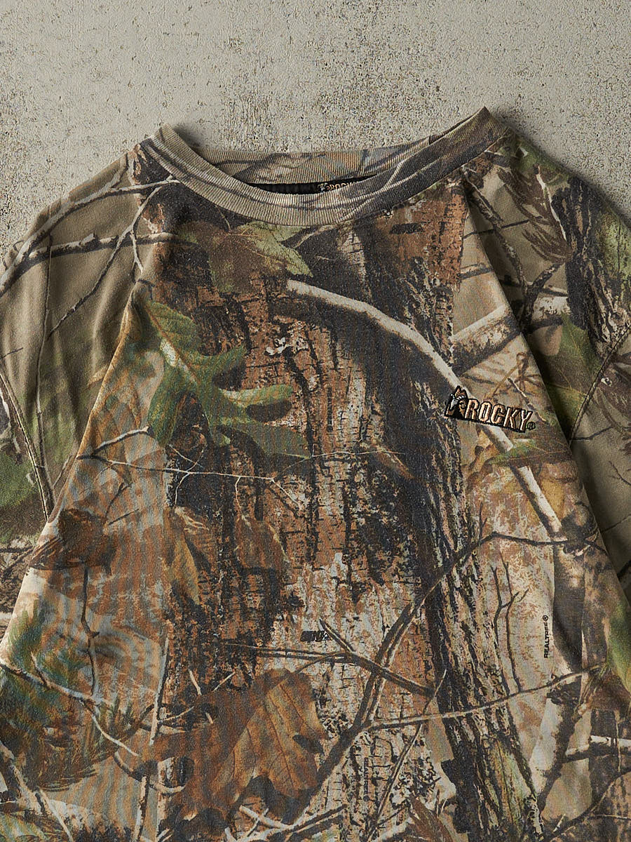 Vintage Y2K Camo Rocky x Realtree Embroidered Tee (M/L)