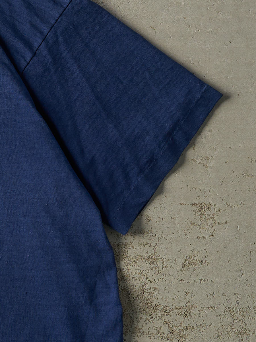 Vintage 90s Navy Blue Blank Single Stitch Pocket Tee (XXL)