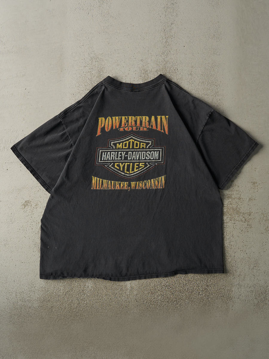 Vintage 99' Faded Black Milwaukee WI Harley Davidson Tee (XL/XXL)