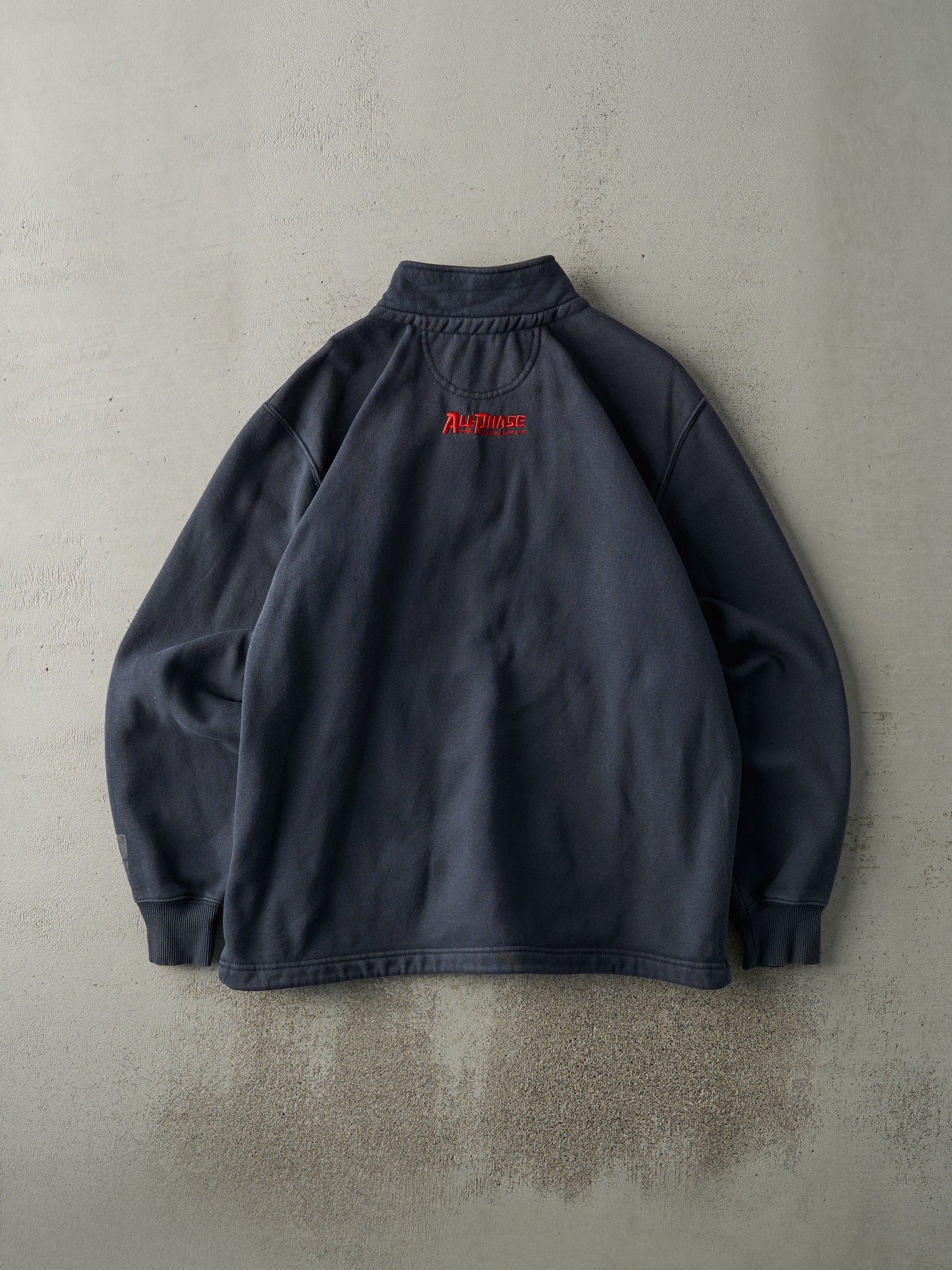 Vintage Y2K Navy Blue Carhartt Quarter Zip Sweater (L)