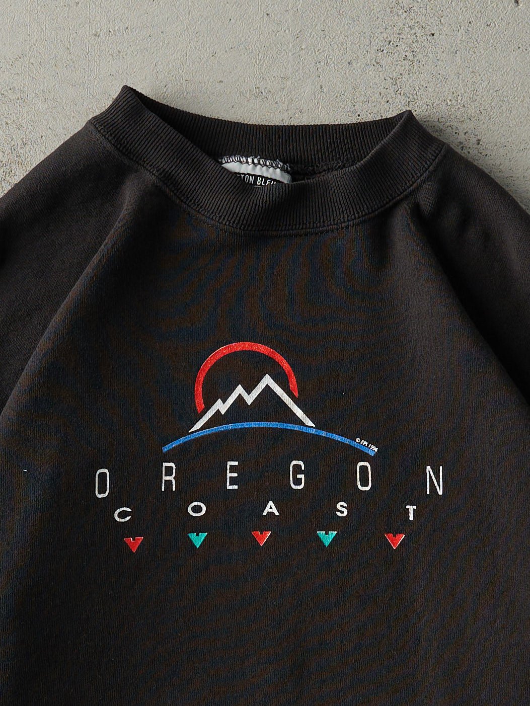 Vintage 96' Black Oregon Coast Boxy Crewneck (L)