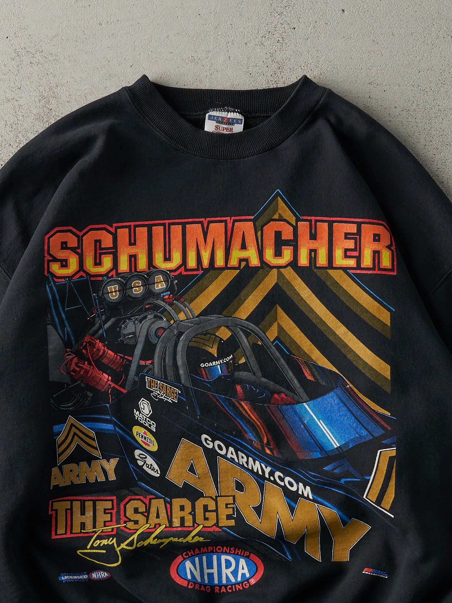 Vintage Y2K Black Schumacher Racing Crewneck (L)