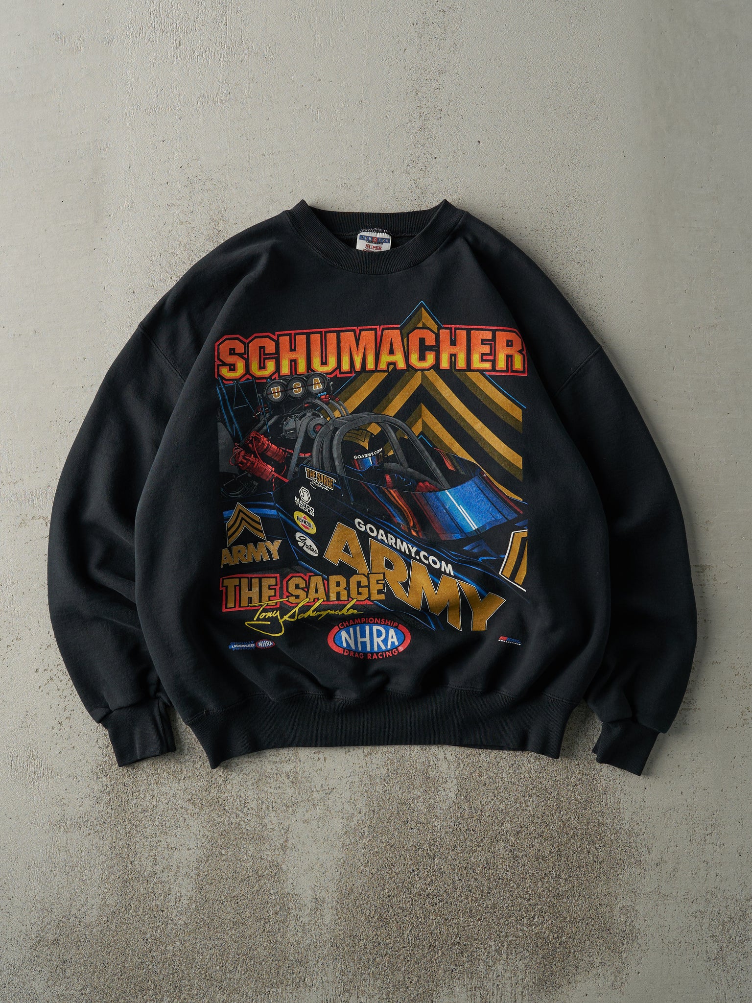 Vintage Y2K Black Schumacher Racing Crewneck (L)