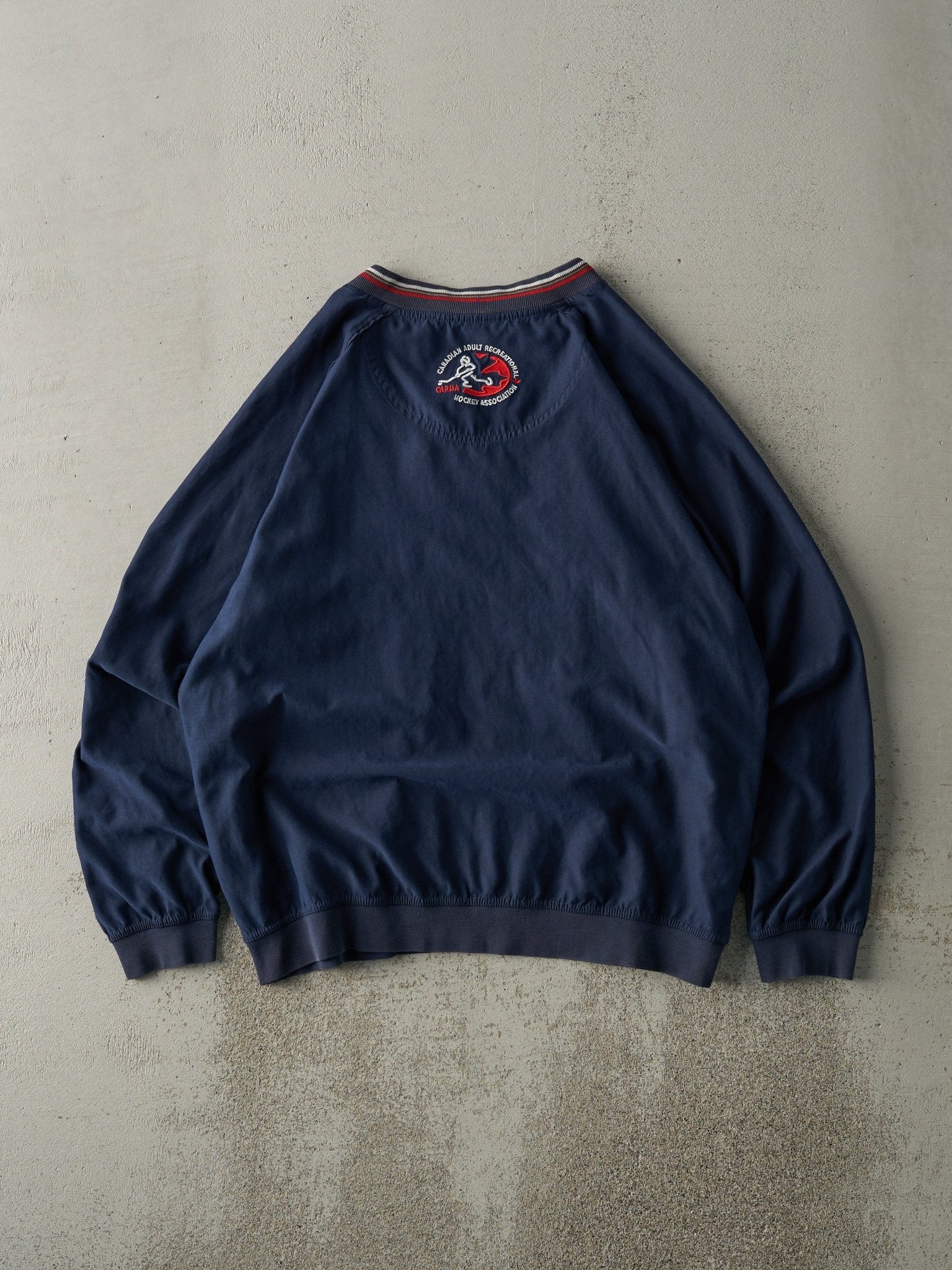 Vintage Y2K Navy Labatt Blue Lightweight Pullover Jacket (M)