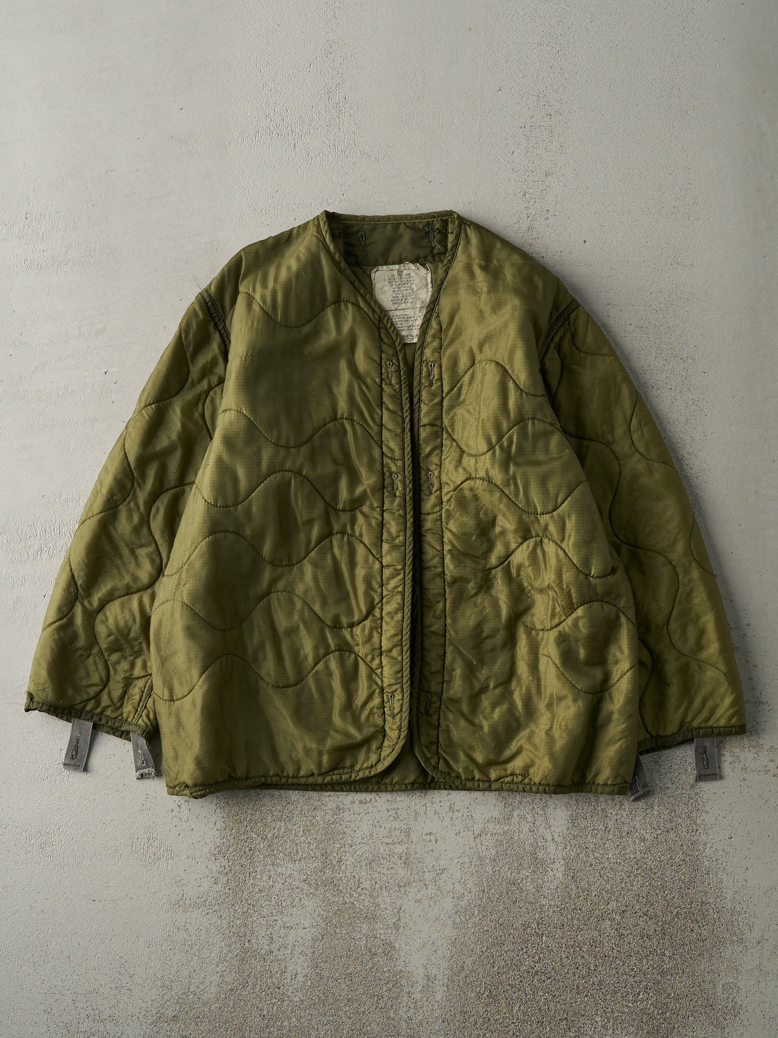 Vintage 90s Army Green Nylon Liner Jacket (M/L)