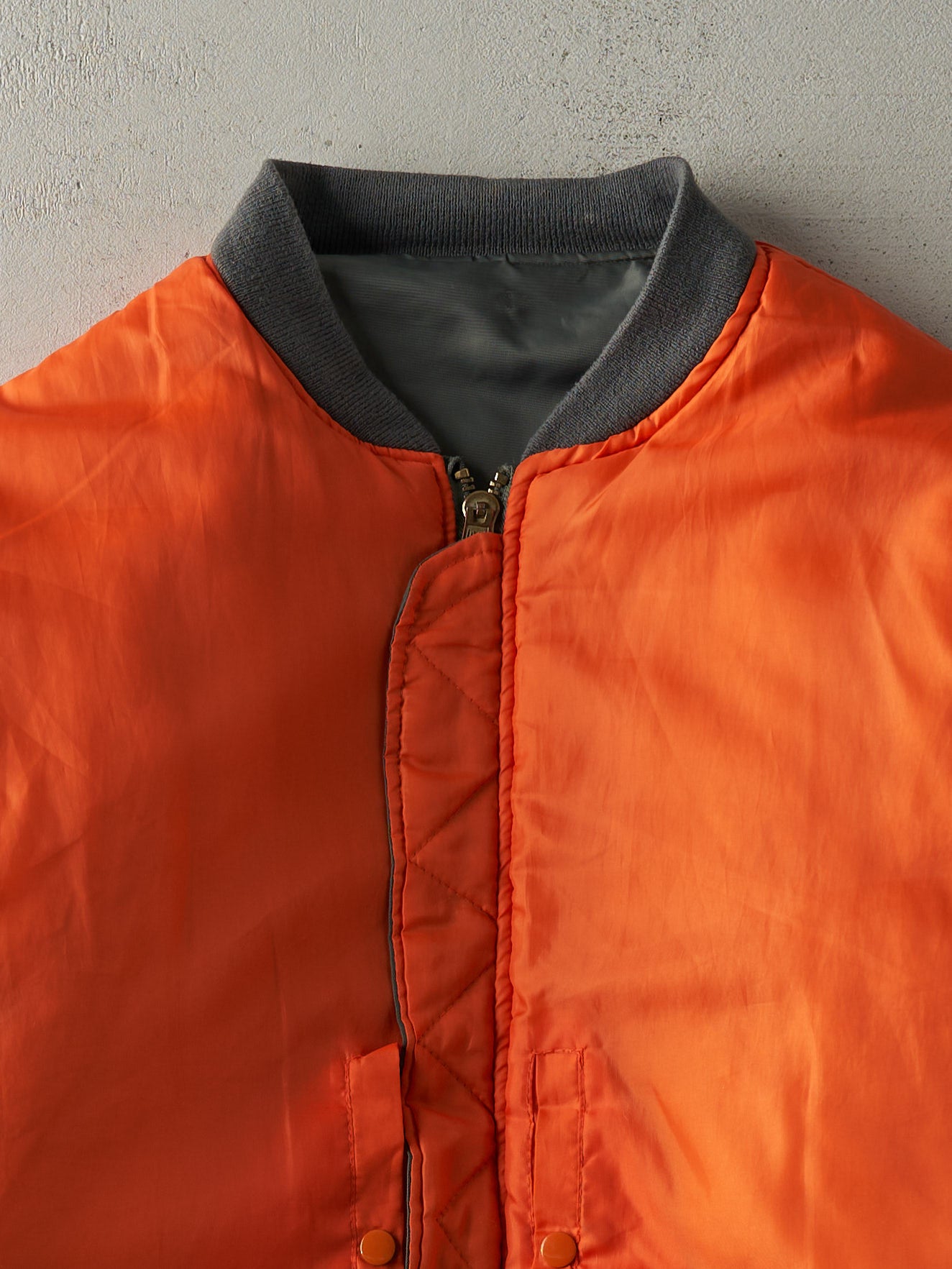 Vintage 90s Green and Orange Reversible Rothco, MA-1 Flight Jacket (L)