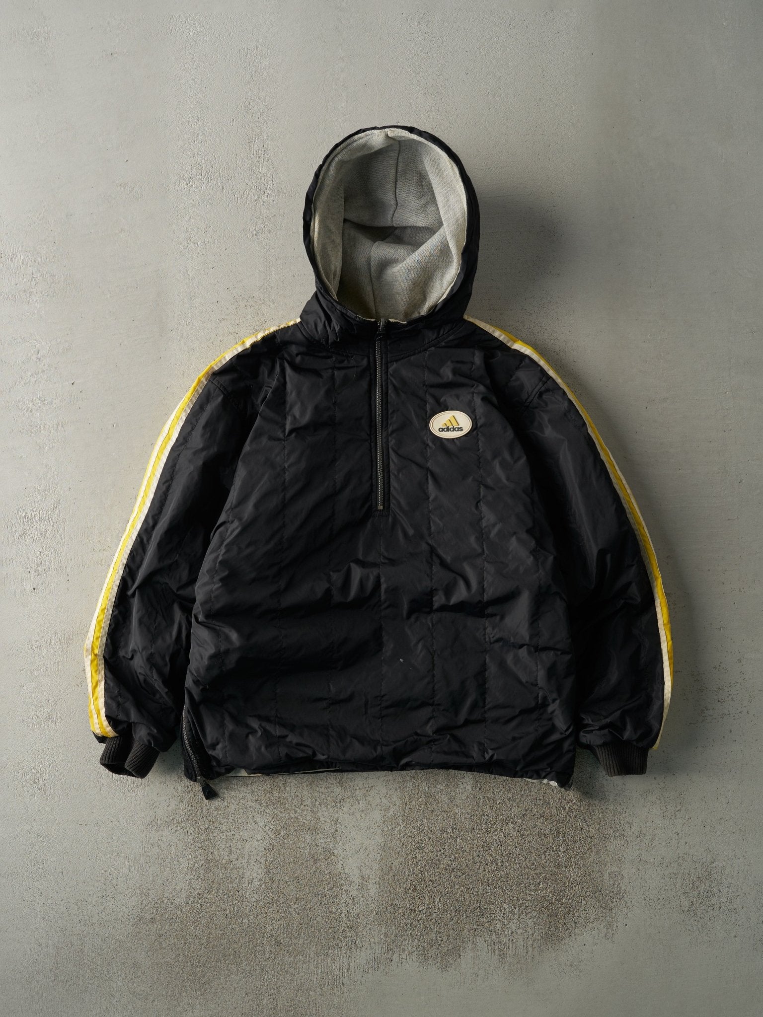 Vintage 90s Black Adidas Reversible Windbreaker Jacket (M)