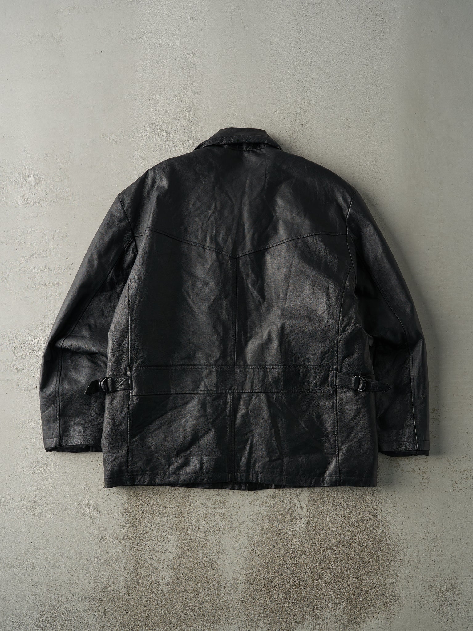 Vintage Y2K Black Pelle Cuir Leather Jacket (M/L)