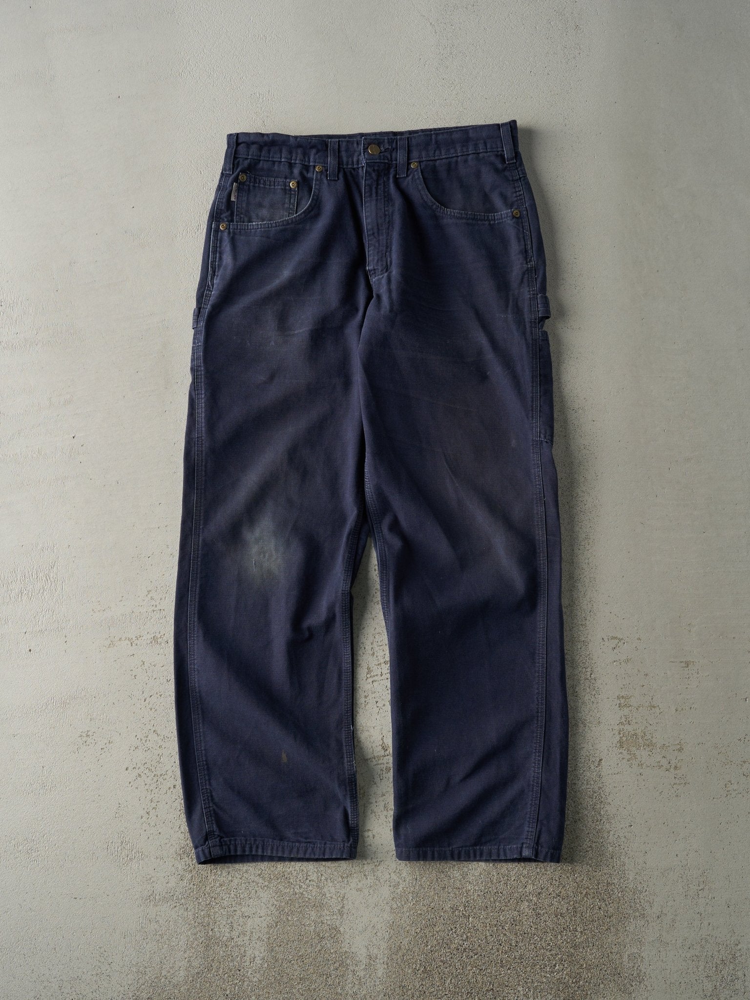 Vintage Y2K Navy Blue Loose Fit Carhartt Lightweight Carpenter Pants (32x31)