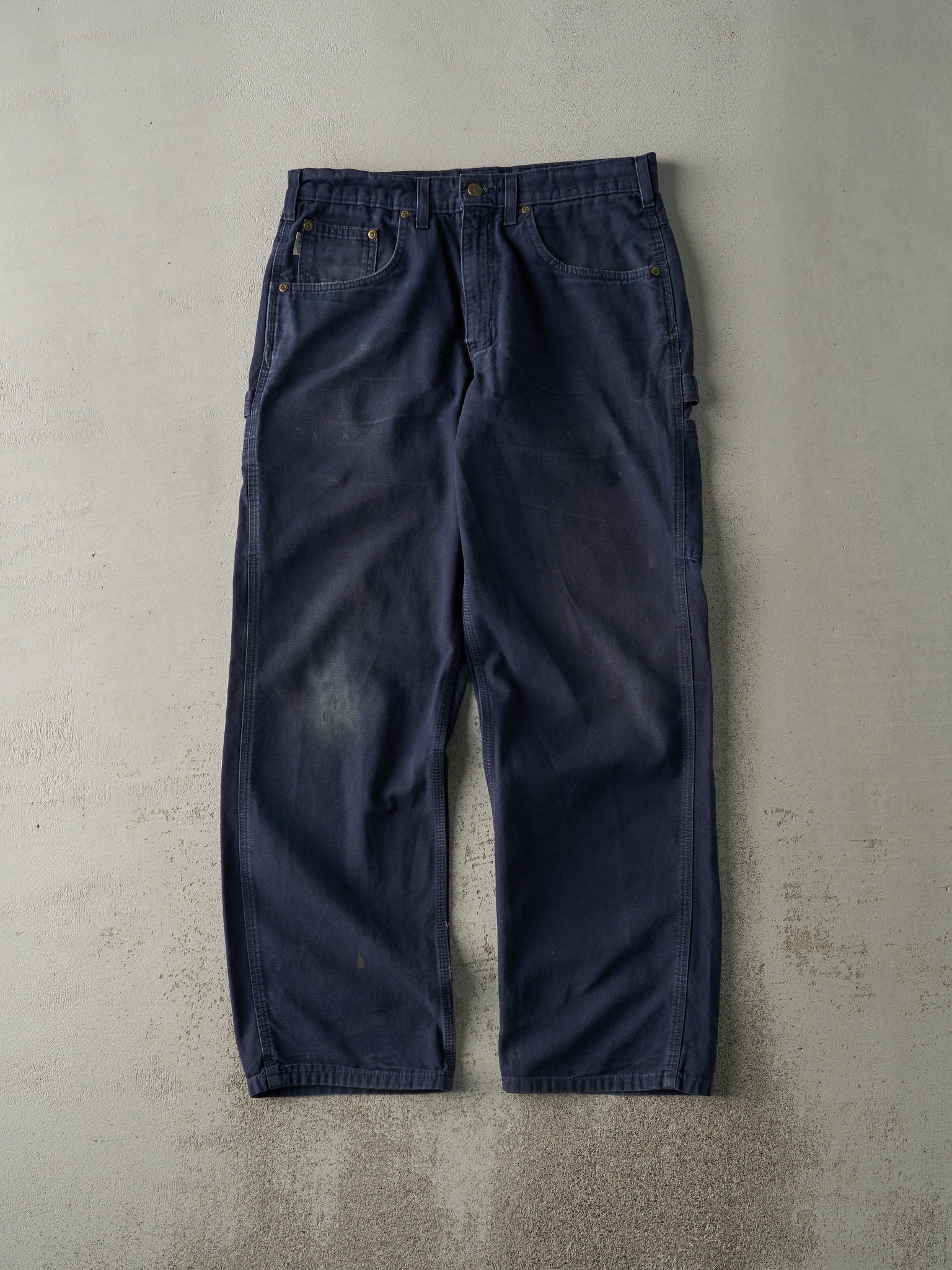 Vintage Y2K Navy Blue Loose Fit Carhartt Lightweight Carpenter Pants (32x31)