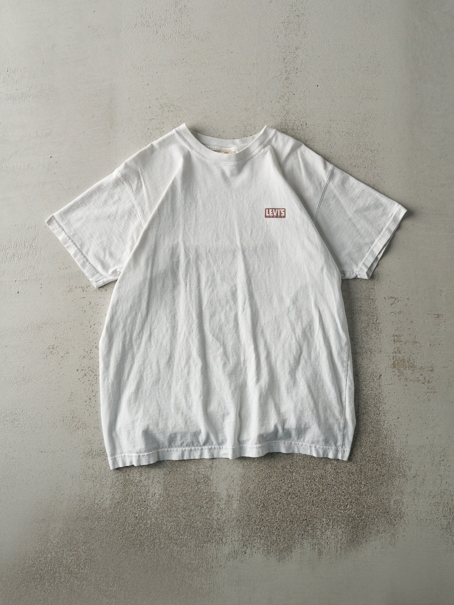 Vintage 90s White Levi's Jeans 501 Tee (M/L)