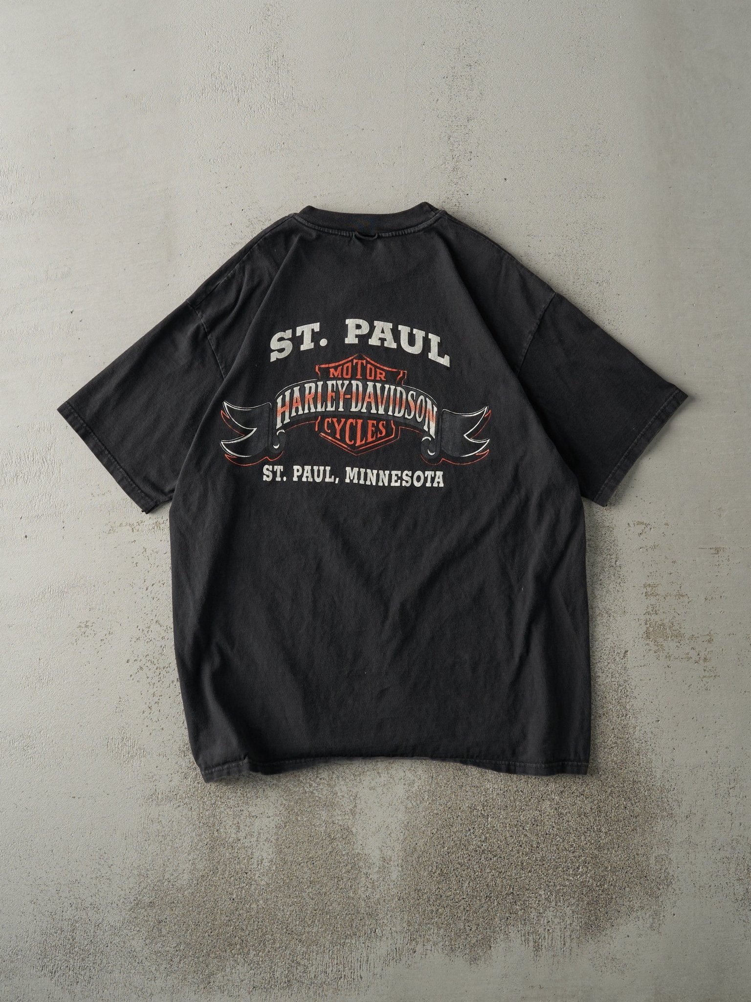 Vintage 97' Black St. Paul Minnesota Harley Davidson Tee (M)