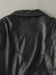 Vintage 80s Black Sears Leather Biker Jacket (M)