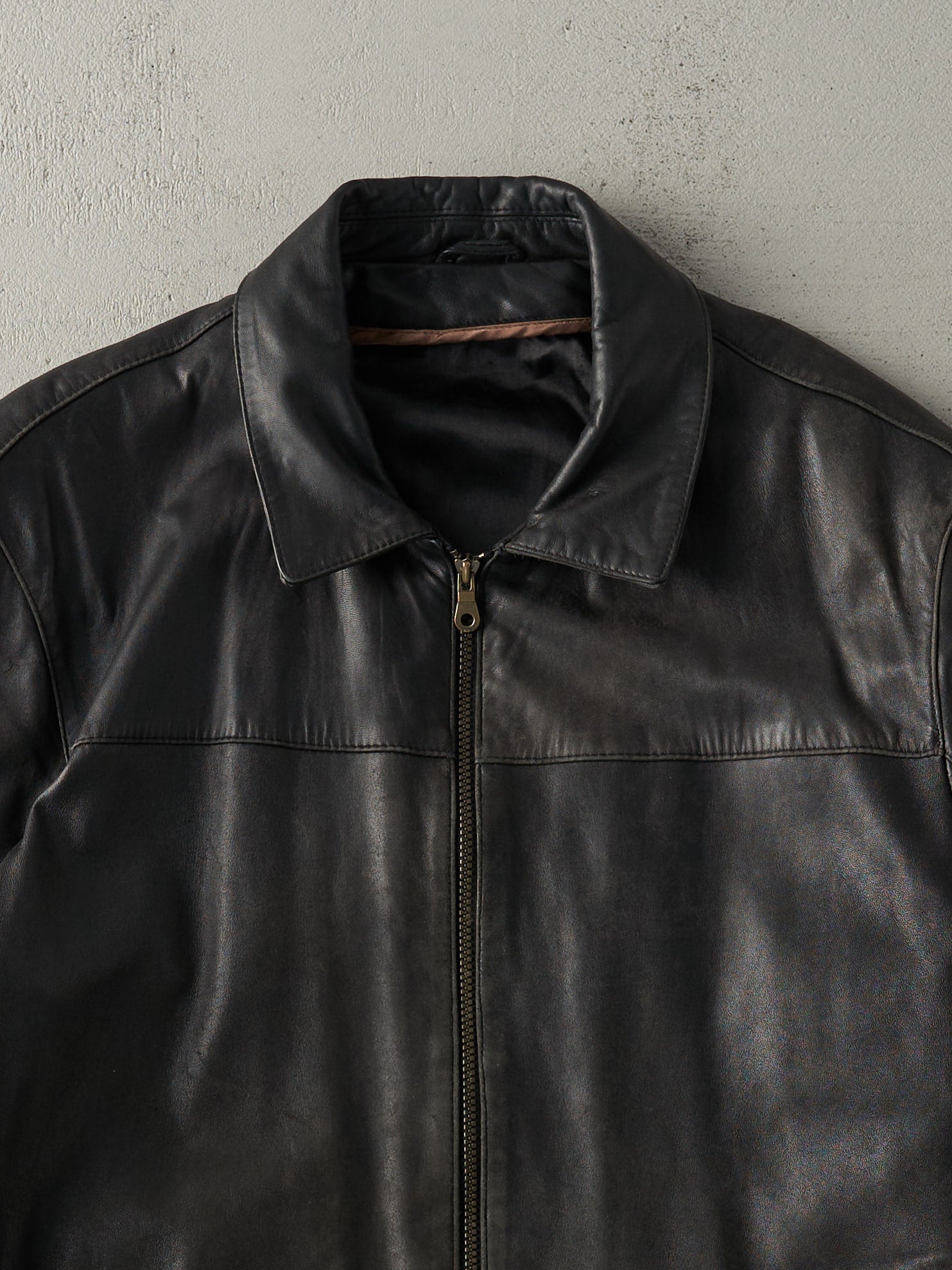 Vintage 90s Black Leather Jacket (M/L)