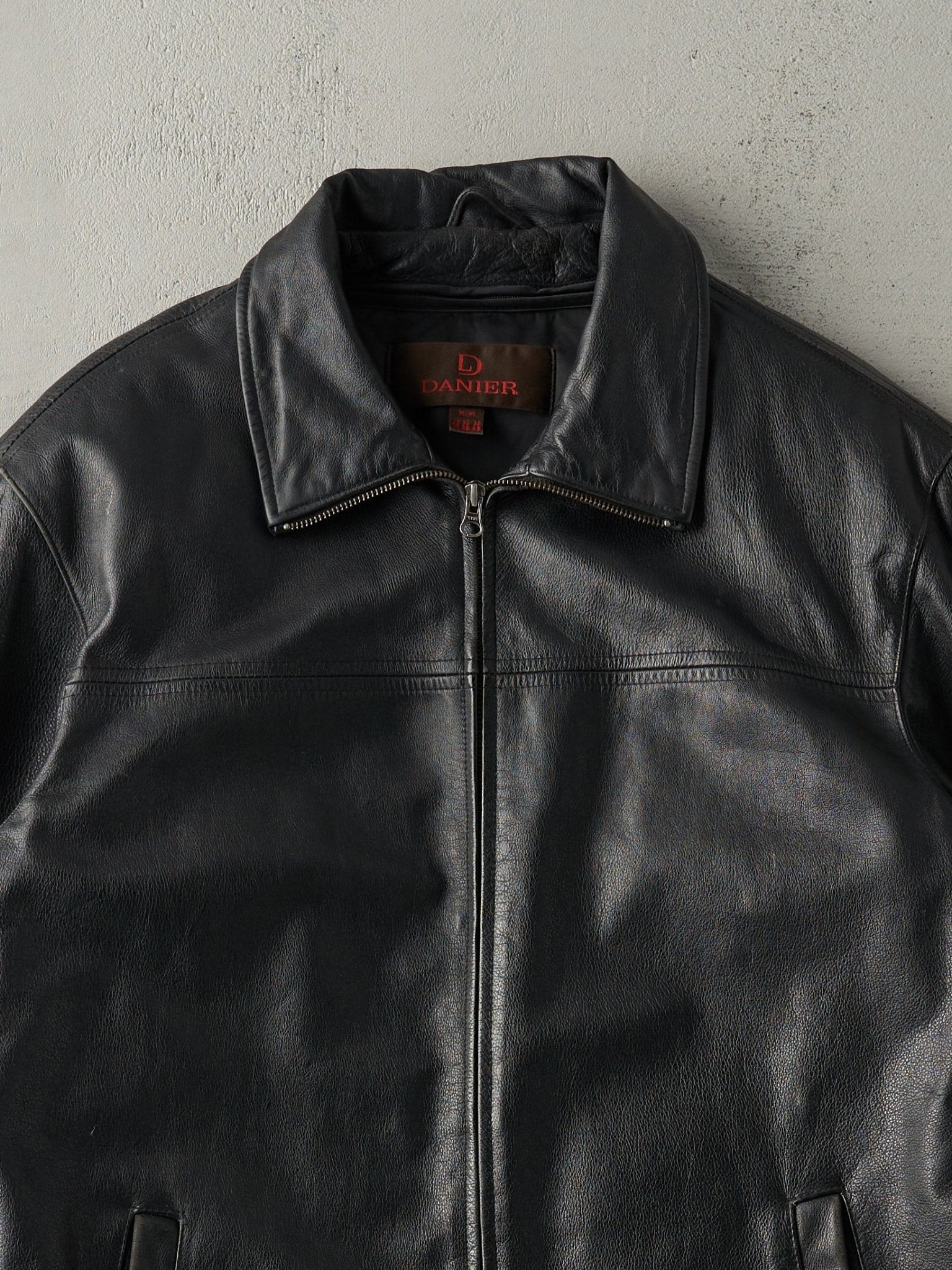 Vintage Y2K Black Danier Leather Jacket (M)