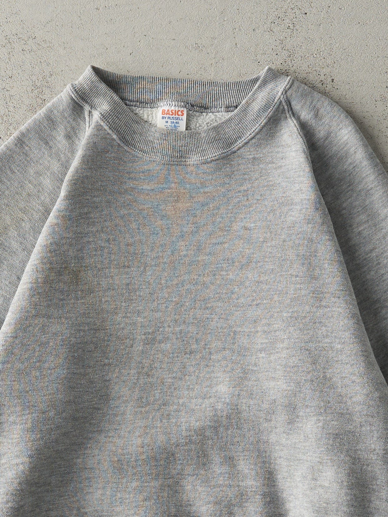 Vintage 80s Grey Blank Basics By Russell Crewneck (S)