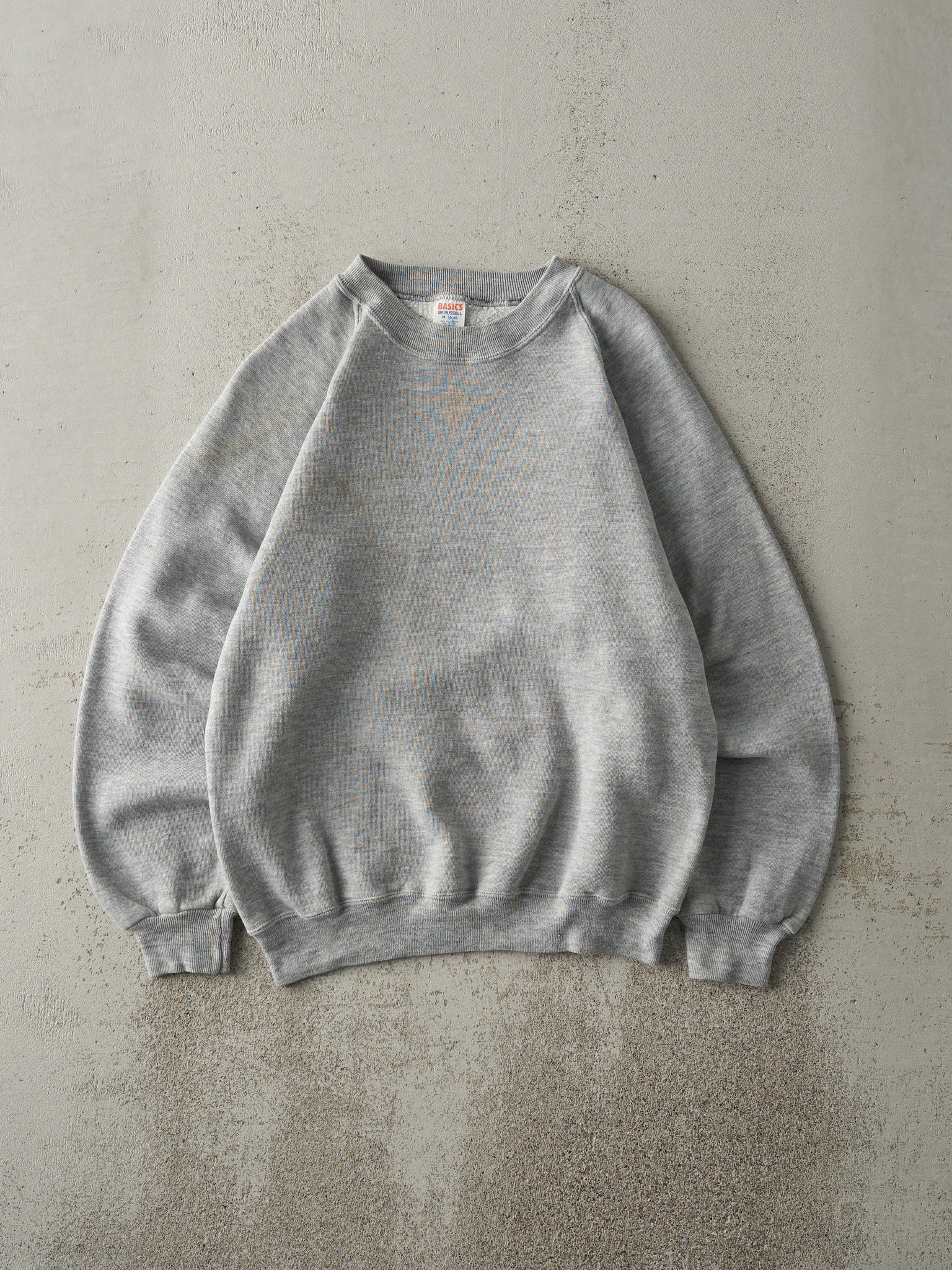 Vintage 80s Grey Blank Basics By Russell Crewneck (S)