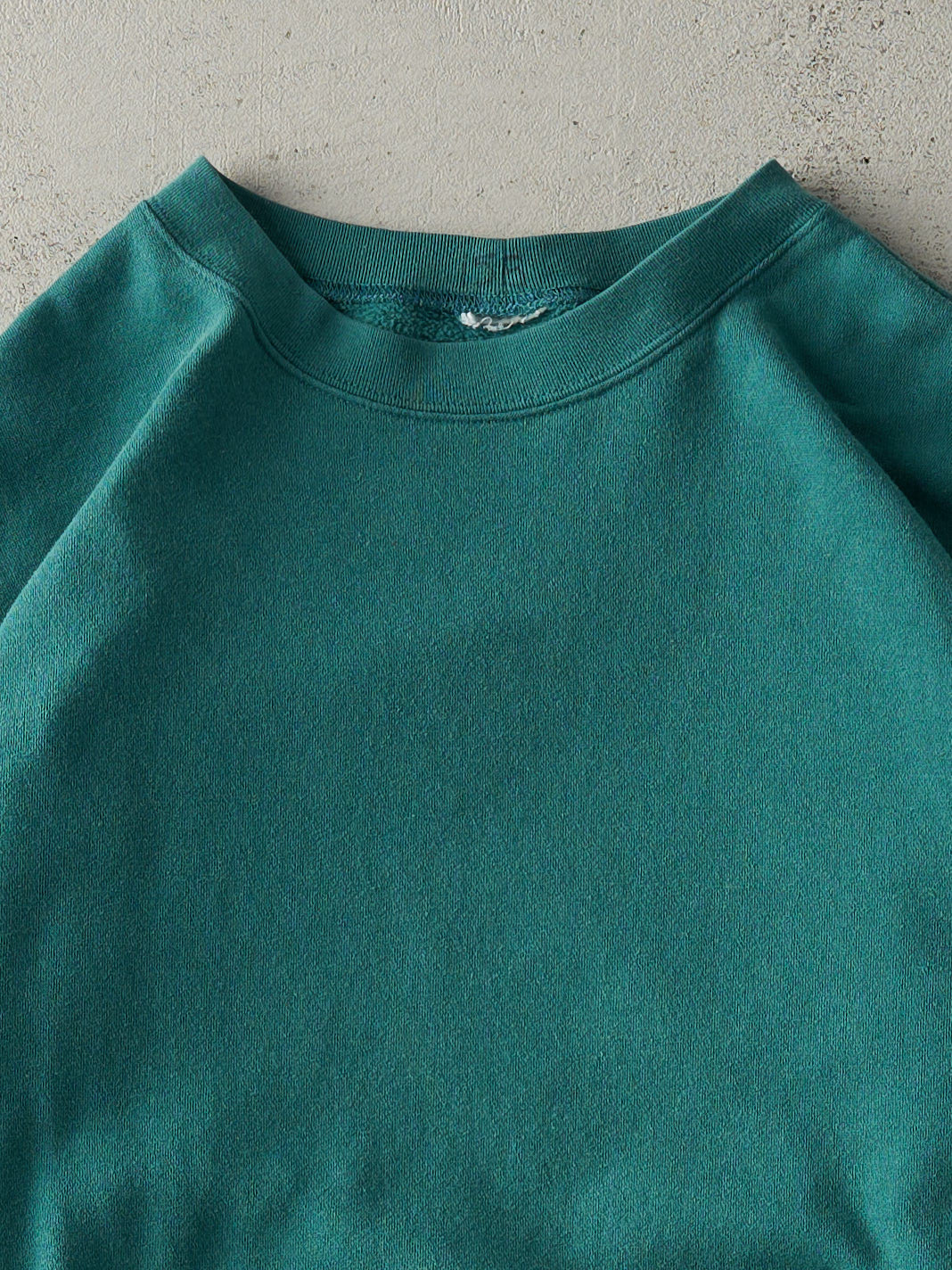 Vintage 90s Teal Blank Boxy Crewneck (M/L)