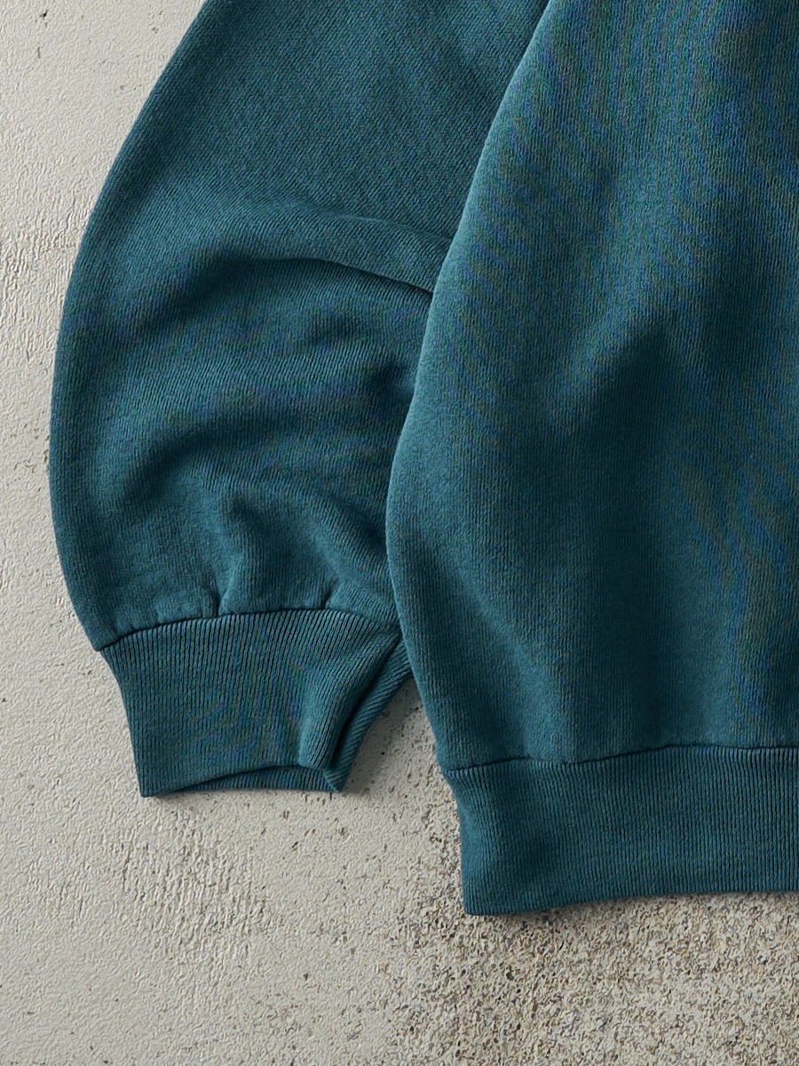 Vintage 90s Dark Teal Blank Crewneck (M/L)