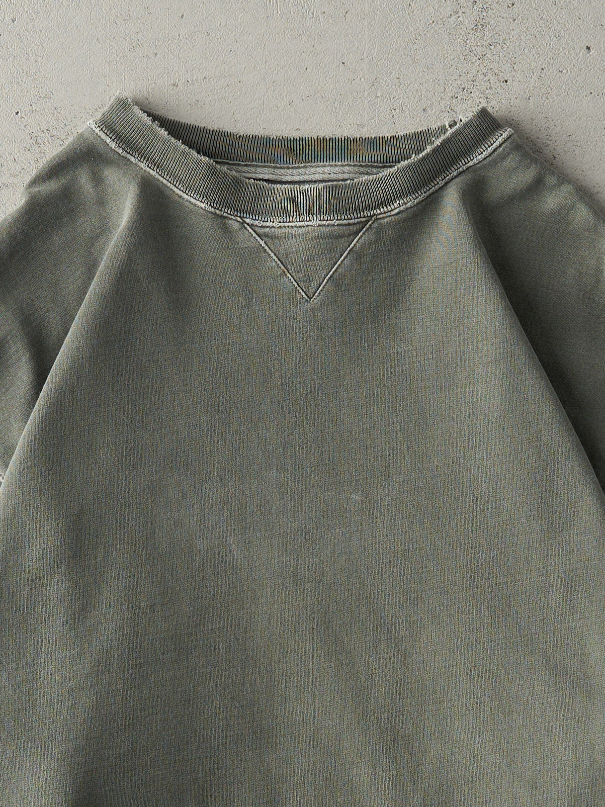 Vintage 90s Washed Olive Green Blank Gap Crewneck (L)