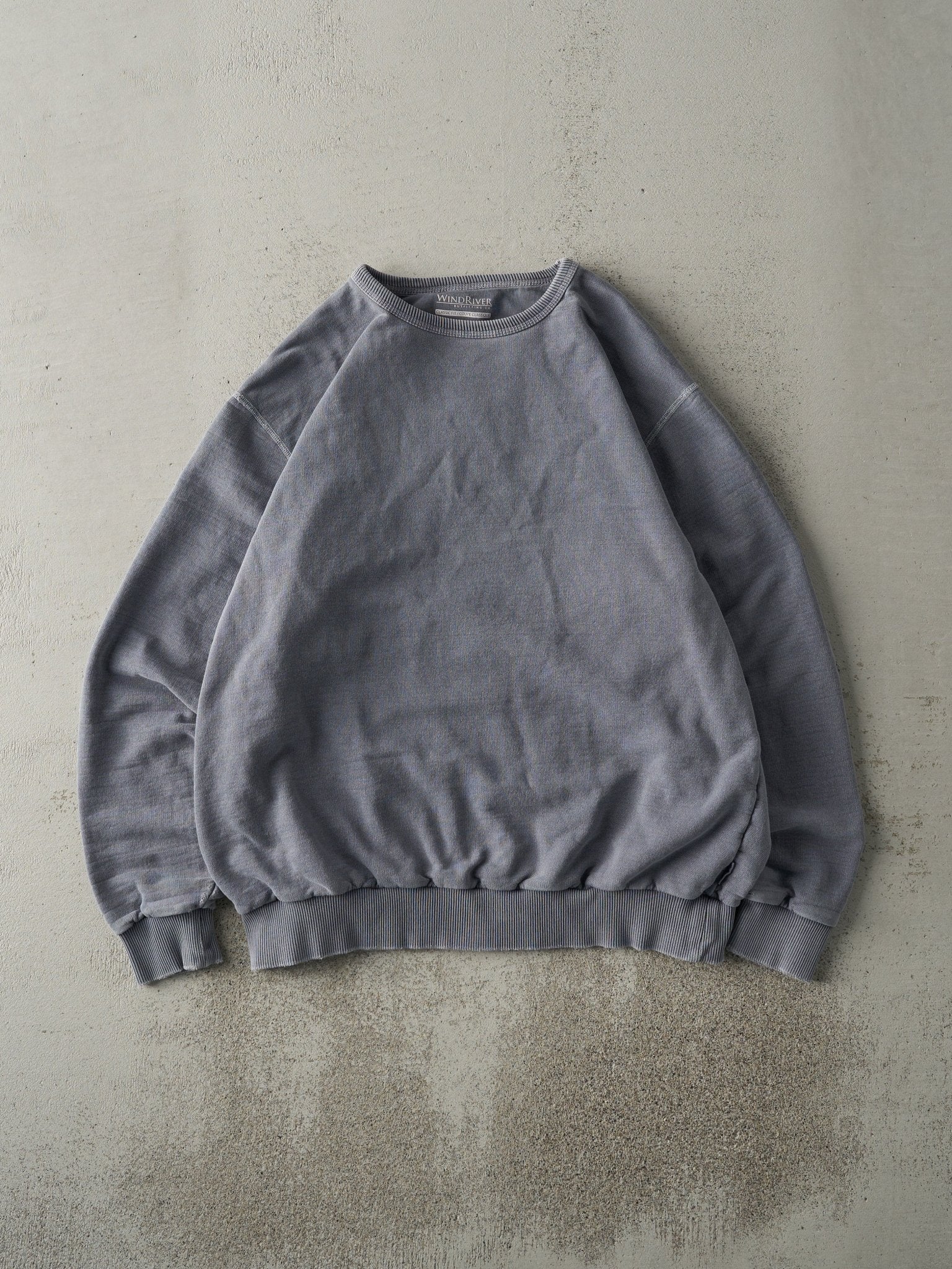 Vintage Y2K Washed Blue Wind River Crewneck (L)