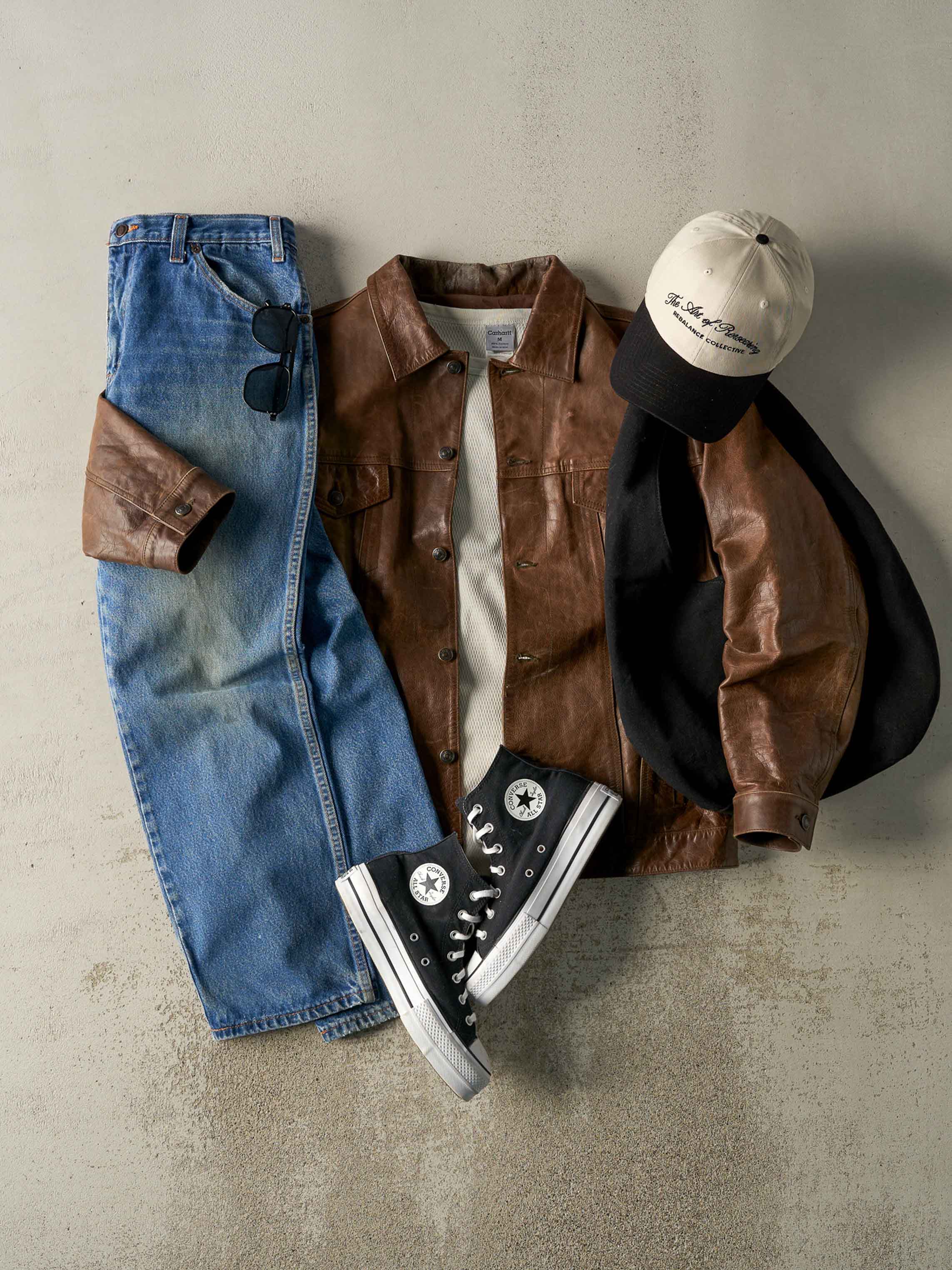 Vintage 90s Brown Gap Leather Jacket (M) – Rebalance Vintage