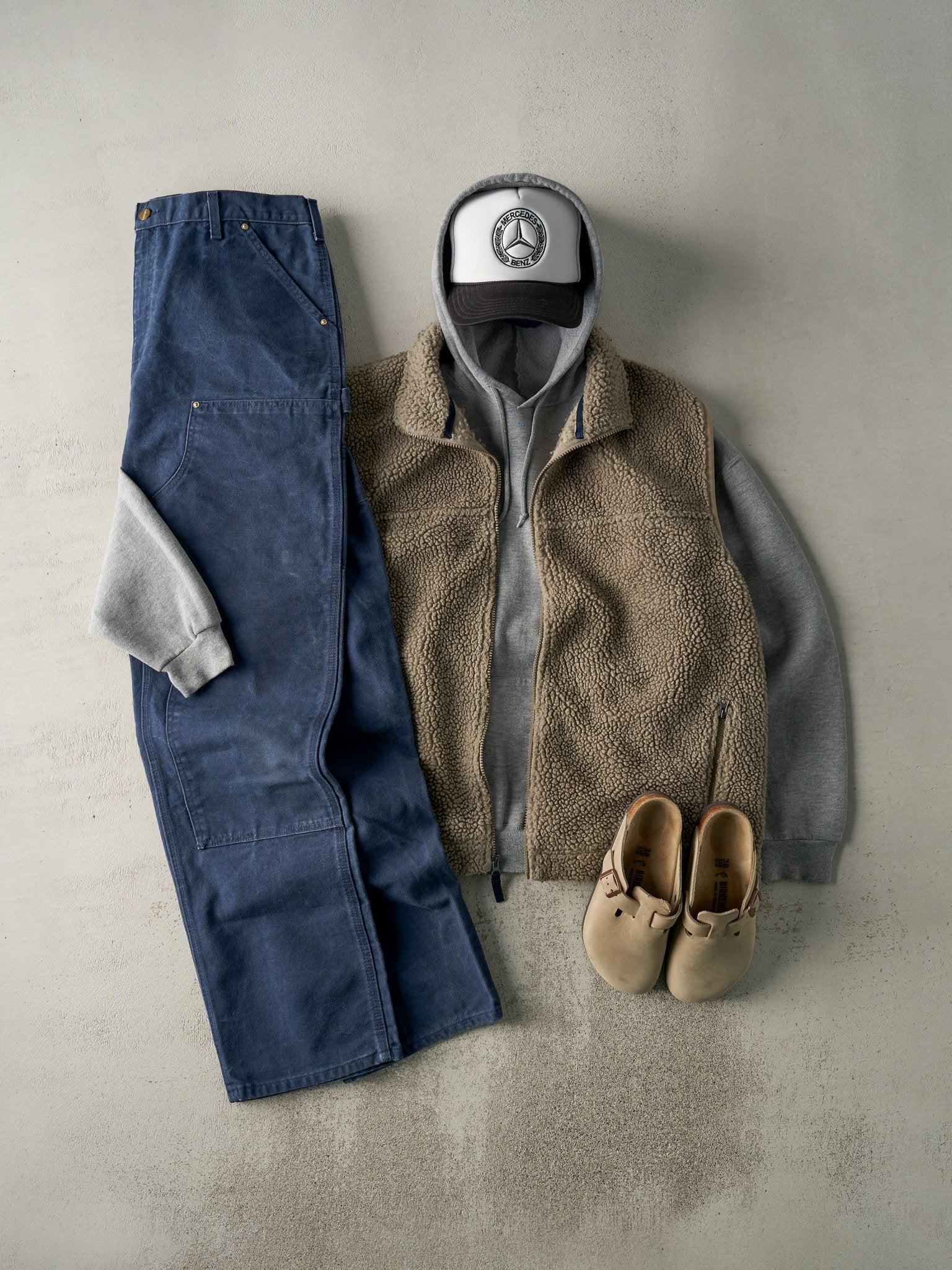 Vintage 90s Beige Gap Sherpa Fleece Vest (L)