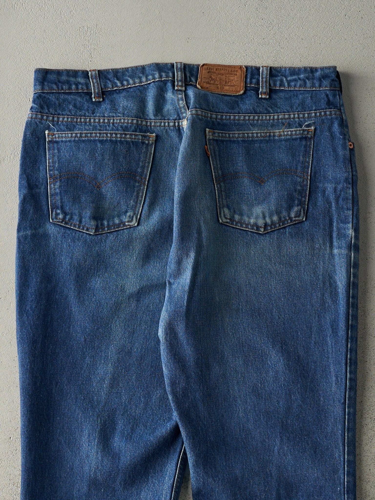 Vintage 80s Dark Wash Levi's 619 Orange Tab Jeans (36x33)