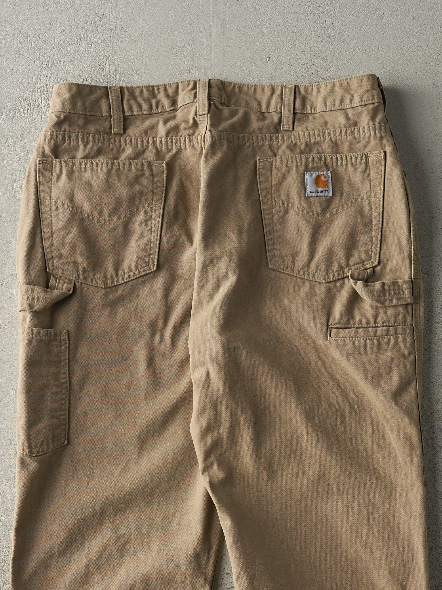 Vintage Y2K Beige Carhartt Lightweight Carpenter Pants (33.5x31)