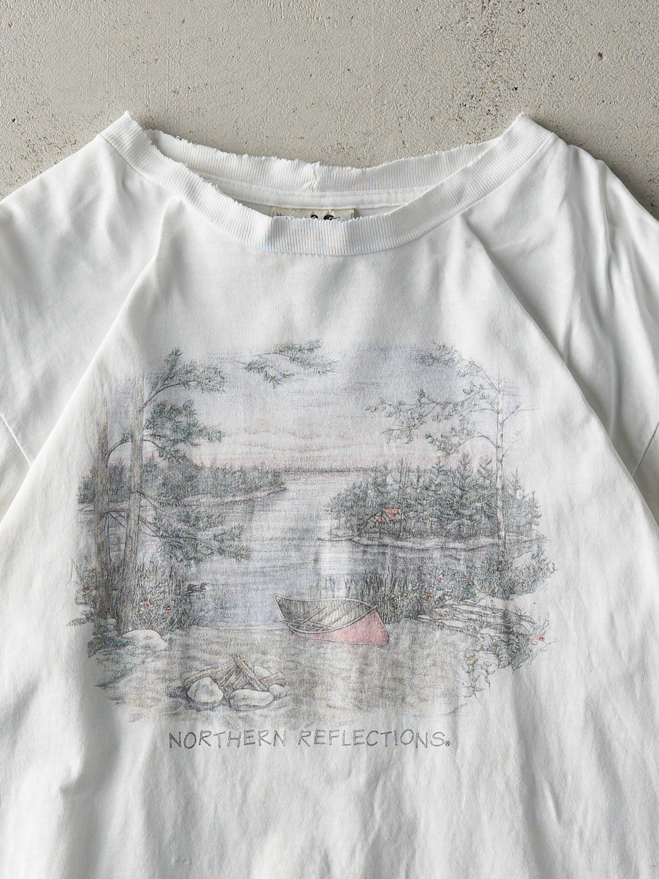 Vintage 90s White Northern Reflections Single Stitch Tee (M)