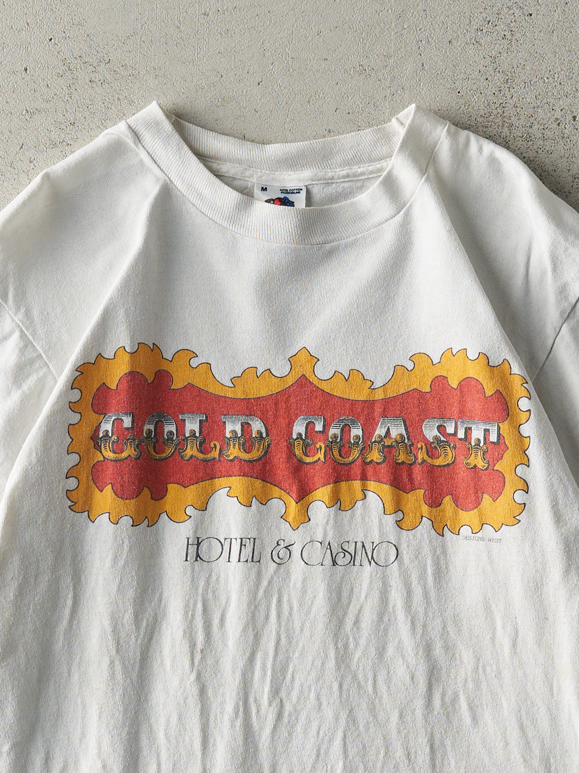 Vintage 90s White Gold Coast Hotel & Casino Single Stitch Tee (S)