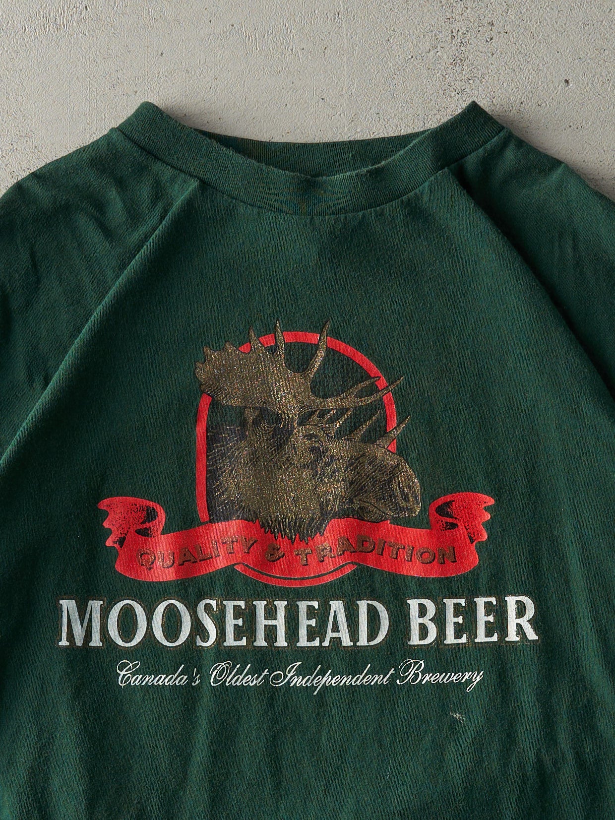 Vintage 90s Forest Green Moosehead Beer Tee (L)
