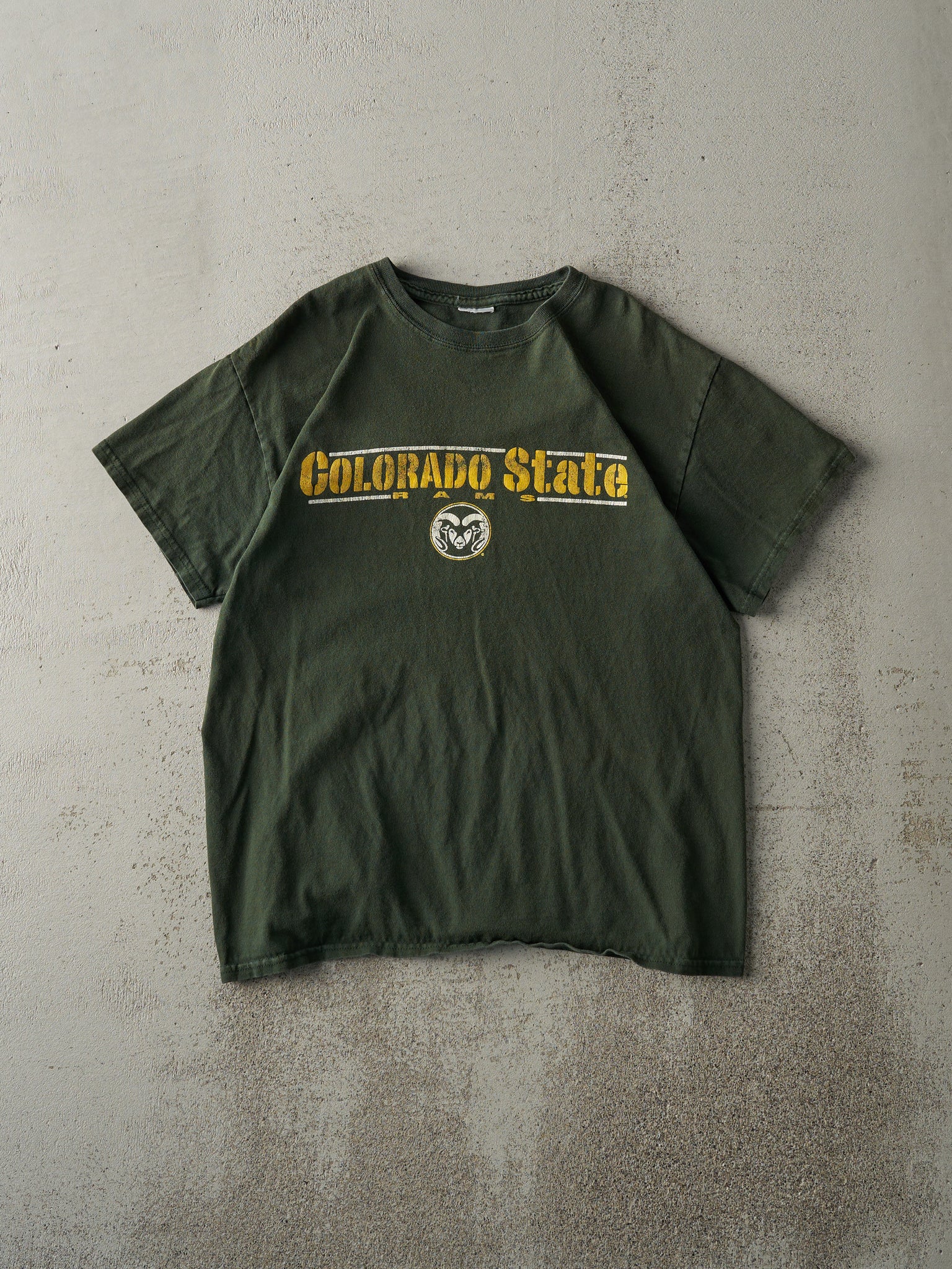 Vintage Y2K Forest Green Colorado State Rams Tee (S)