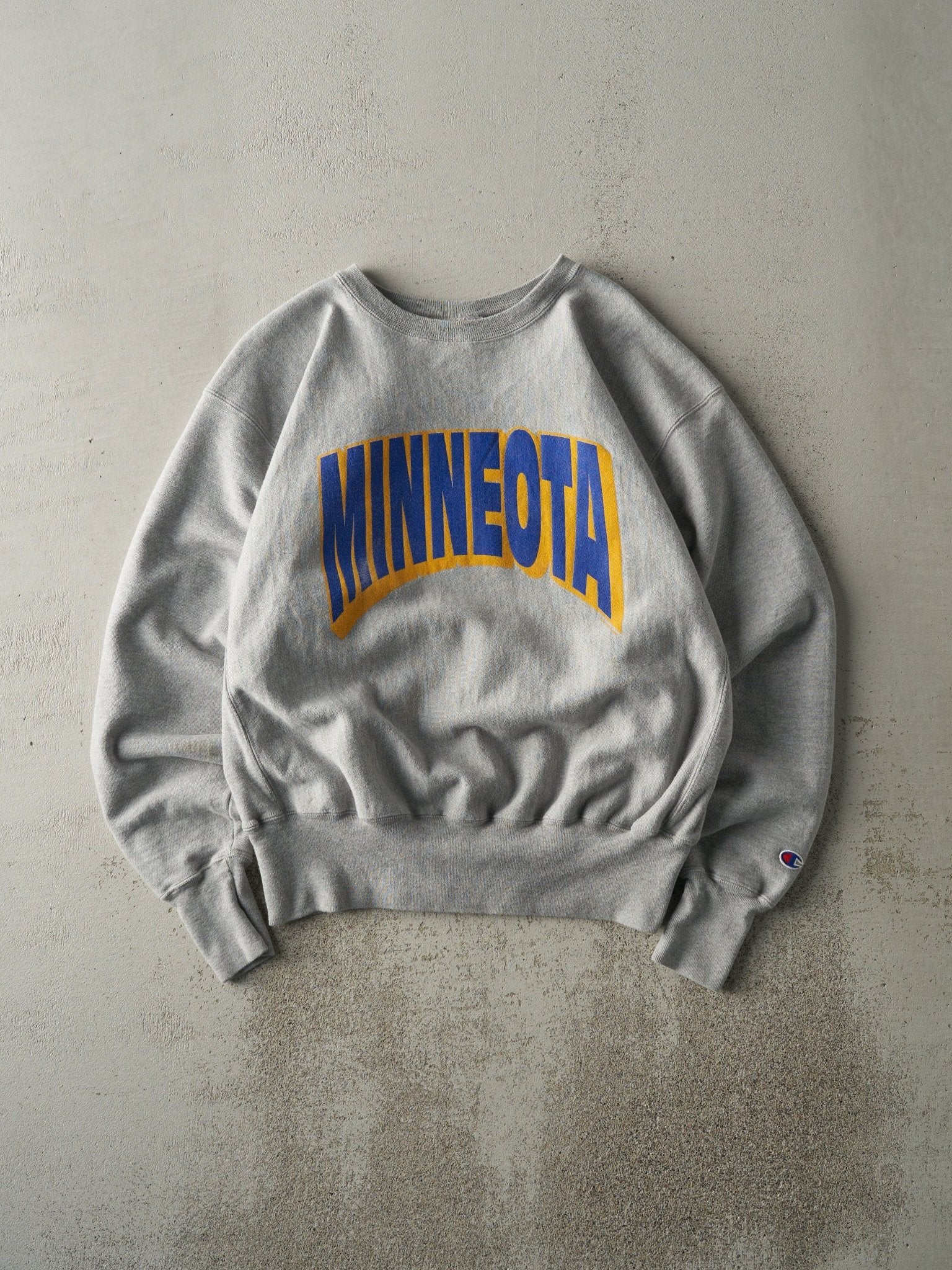 Vintage 90s Grey Minneota Champion Reverse WeaveCrewneck (L)