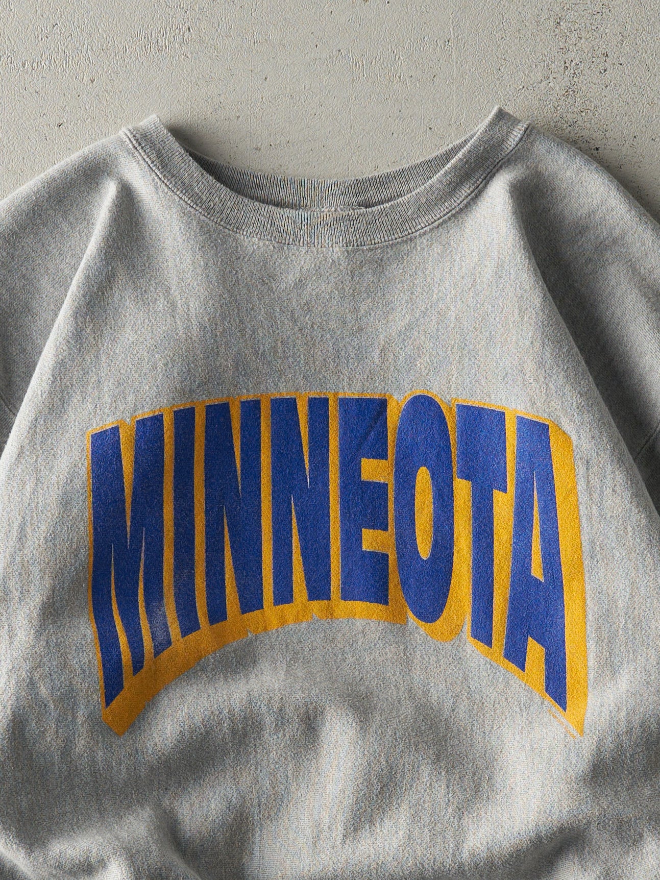 Vintage 90s Grey Minneota Champion Reverse WeaveCrewneck (L)