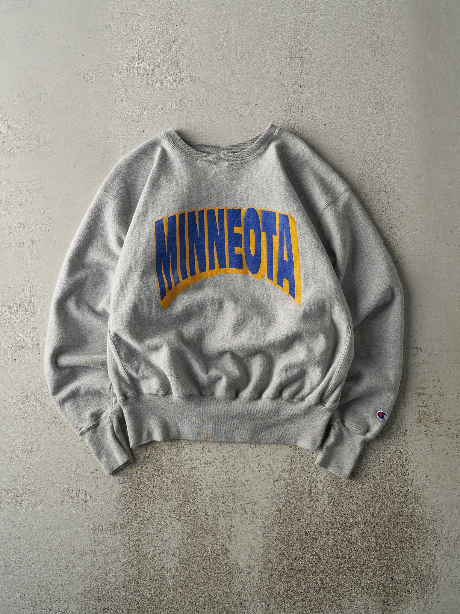 Vintage 90s Grey Minneota Champion Reverse WeaveCrewneck (L)