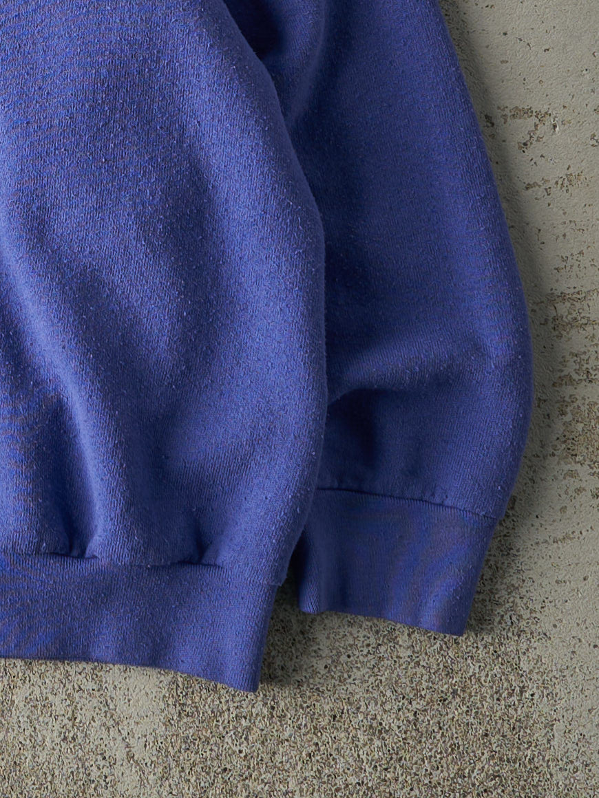 Vintage 90s Periwinkle Blue Blank Boxy Crewneck (M)